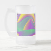 The Magic of Colors , Abstract 3D Rainbowart Mattglas Bierglas (Links)