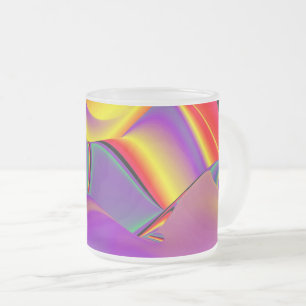 The Magic of Colors , Abstract 3D Rainbowart Mattglastasse