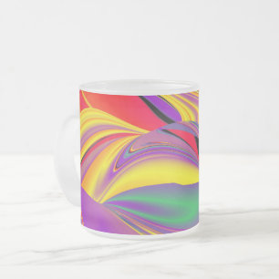 The Magic of Colors , Abstract 3D Rainbowart Mattglastasse