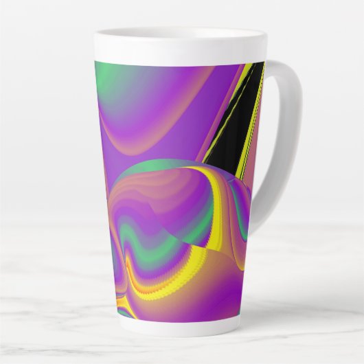 The Magic of Colors , Abstract 3D Rainbowart Milchtasse (Rechte Ecke)
