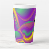 The Magic of Colors , Abstract 3D Rainbowart Milchtasse (Vorderseite)