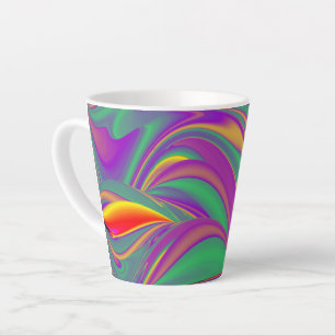 The Magic of Colors , Abstract 3D Rainbowart Milchtasse