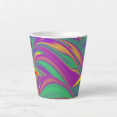 The Magic of Colors , Abstract 3D Rainbowart Milchtasse (Vorderseite)
