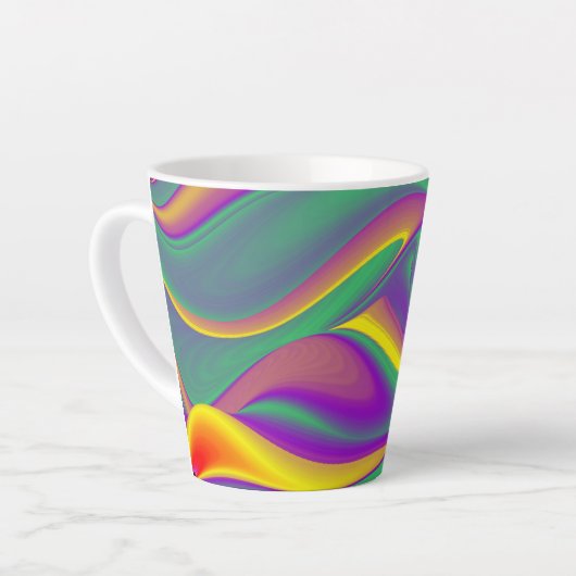 The Magic of Colors , Abstract 3D Rainbowart Milchtasse (Linke Ecke)