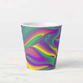 The Magic of Colors , Abstract 3D Rainbowart Milchtasse (Vorderseite)