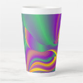 The Magic of Colors , Abstract 3D Rainbowart Milchtasse (Vorderseite)