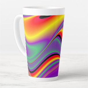 The Magic of Colors , Abstract 3D Rainbowart Milchtasse
