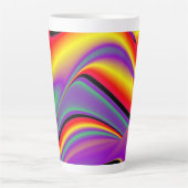 The Magic of Colors , Abstract 3D Rainbowart Milchtasse (Vorderseite)