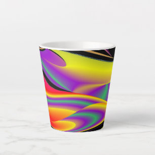 The Magic of Colors , Abstract 3D Rainbowart Milchtasse