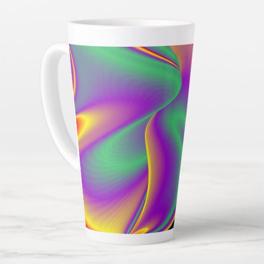 The Magic of Colors , Abstract 3D Rainbowart Milchtasse (Linke Ecke)