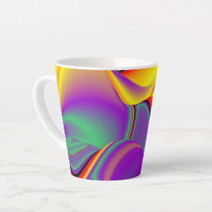 The Magic of Colors , Abstract 3D Rainbowart Milchtasse