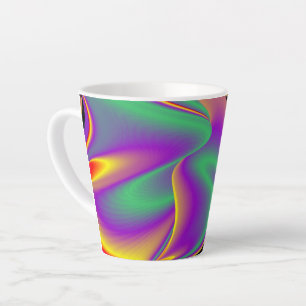 The Magic of Colors , Abstract 3D Rainbowart Milchtasse