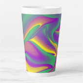 The Magic of Colors , Abstract 3D Rainbowart Milchtasse (Vorderseite)