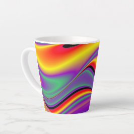 The Magic of Colors , Abstract 3D Rainbowart Milchtasse