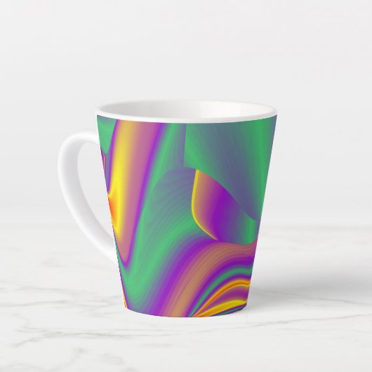 The Magic of Colors , Abstract 3D Rainbowart Milchtasse (Linke Ecke)