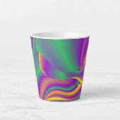 The Magic of Colors , Abstract 3D Rainbowart Milchtasse (Vorderseite)