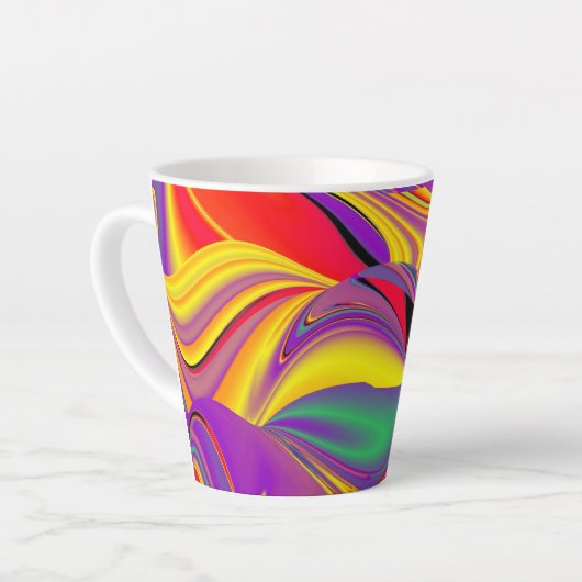 The Magic of Colors , Abstract 3D Rainbowart Milchtasse (Linke Ecke)