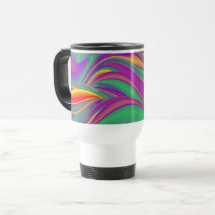 The Magic of Colors , Abstract 3D Rainbowart Reisebecher