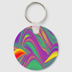 The Magic of Colors , Abstract 3D Rainbowart Schlüsselanhänger