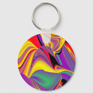 The Magic of Colors , Abstract 3D Rainbowart Schlüsselanhänger