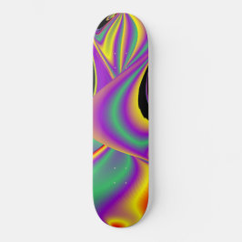 The Magic of Colors , Abstract 3D Rainbowart Skateboard