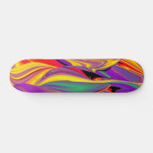 The Magic of Colors , Abstract 3D Rainbowart Skateboard (Horizontal)