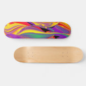 The Magic of Colors , Abstract 3D Rainbowart Skateboard (Horizontal)