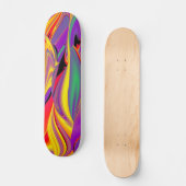 The Magic of Colors , Abstract 3D Rainbowart Skateboard (Vorderseite)