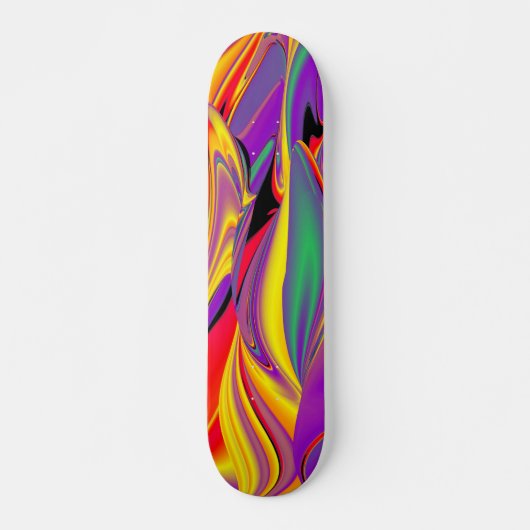 The Magic of Colors , Abstract 3D Rainbowart Skateboard (Vorne)