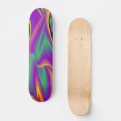 The Magic of Colors , Abstract 3D Rainbowart Skateboard (Vorderseite)