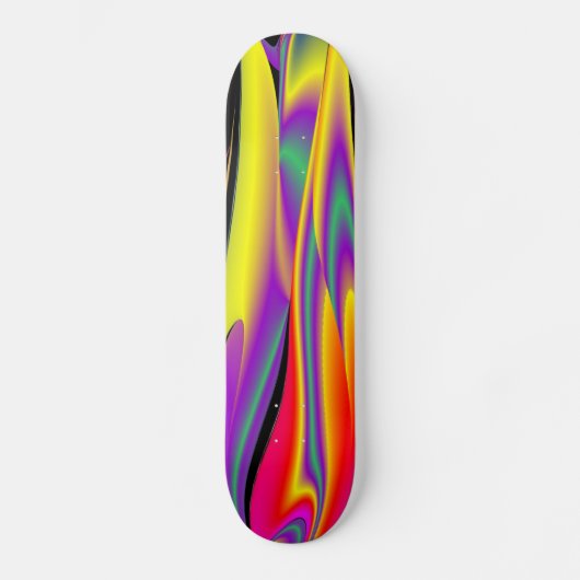 The Magic of Colors , Abstract 3D Rainbowart Skateboard (Vorderseite)