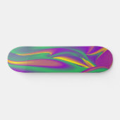 The Magic of Colors , Abstract 3D Rainbowart Skateboard (Horizontal)