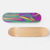 The Magic of Colors , Abstract 3D Rainbowart Skateboard (Horizontal)
