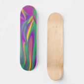 The Magic of Colors , Abstract 3D Rainbowart Skateboard (Vorderseite)