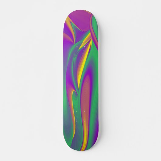 The Magic of Colors , Abstract 3D Rainbowart Skateboard (Vorne)