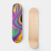The Magic of Colors , Abstract 3D Rainbowart Skateboard (Vorderseite)