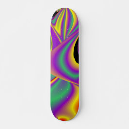 The Magic of Colors , Abstract 3D Rainbowart Skateboard