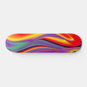 The Magic of Colors , Abstract 3D Rainbowart Skateboard (Horizontal)