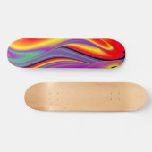 The Magic of Colors , Abstract 3D Rainbowart Skateboard (Horizontal)