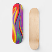The Magic of Colors , Abstract 3D Rainbowart Skateboard (Vorderseite)