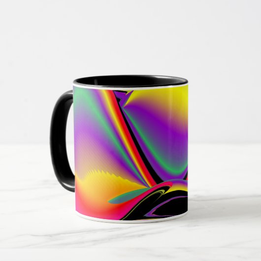 The Magic of Colors , Abstract 3D Rainbowart Tasse (Vorderseite Links)