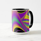 The Magic of Colors , Abstract 3D Rainbowart Tasse (VorderseiteRechts)