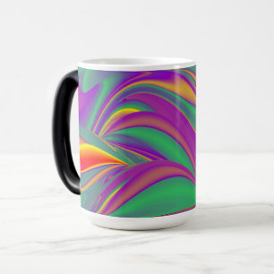 The Magic of Colors , Abstract 3D Rainbowart Verwandlungstasse