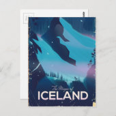 The Magic of Island travel poster Postkarte (Vorne/Hinten)