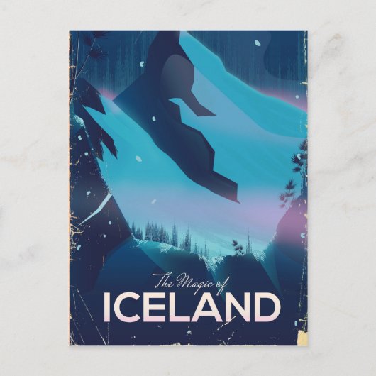 The Magic of Island travel poster Postkarte (Vorderseite)