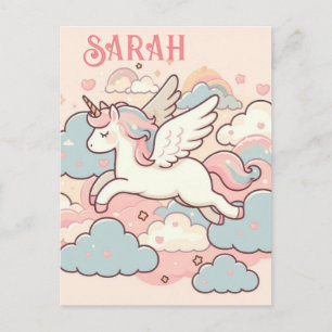 The Magic of Unicorns (Anpassen mit Namen) Postkarte