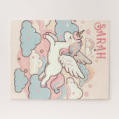 The Magic of Unicorns (Anpassen mit Namen) Puzzle (Horizontal)