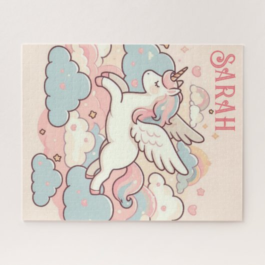 The Magic of Unicorns (Anpassen mit Namen) Puzzle (Horizontal)