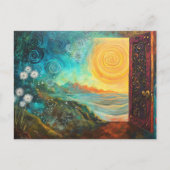 The magical garden portal doorway postkarte (Vorderseite)