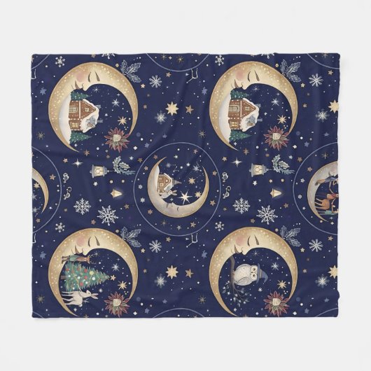 The Magical night before Christmas Fleecedecke (Vorderseite (Horizontal))